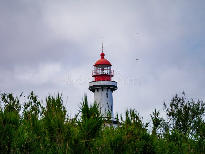 Imagen del faro rojo y blanco durante tiempo del día fotografía de archivo libre de regalías Imagen del faro rojo y blanco durante tiempo del día fotografía de archivo libre de regalías