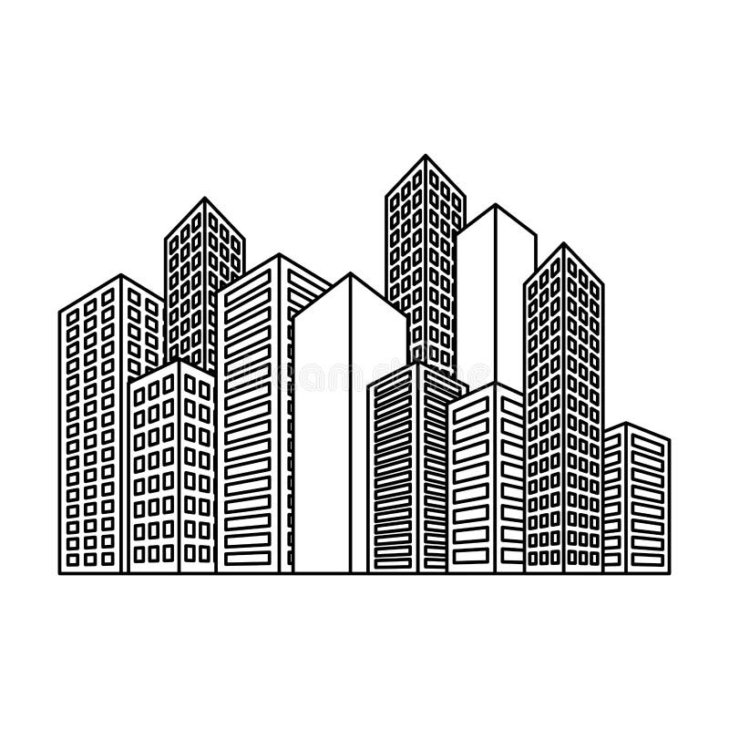 Imagen del icono del edificio de la ciudad libre illustration