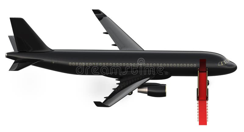 Imagen del jet privado de la carta de lujo negra, avión Aeroplano con una alfombra roja, aislante del VIP de la representación 3d fotografía de archivo Imagen del jet privado de la carta de lujo negra, avión Aeroplano con una alfombra roja, aislante del VIP de la representación 3d fotografía de archivo