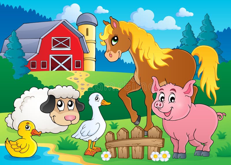 Farm animals theme image 5 - eps10 vector illustration. Farm animals theme image 5 - eps10 vector illustration.