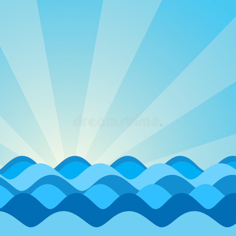 Imagen del vector de las ondas del mar stock de ilustración Imagen del vector de las ondas del mar stock de ilustración