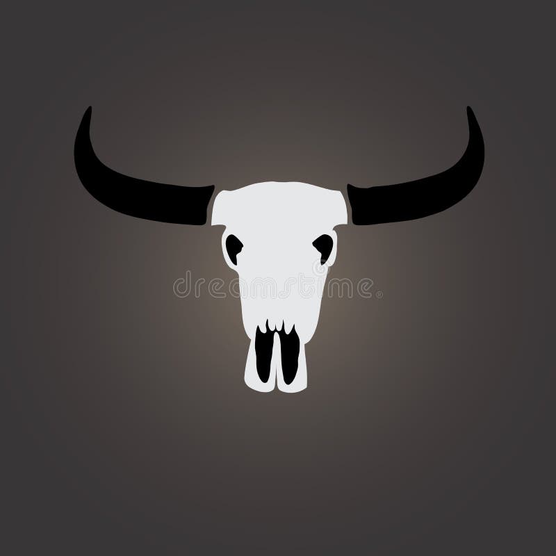 Imagen del vector de un cráneo del búfalo ilustración del vector Imagen del vector de un cráneo del búfalo ilustración del vector