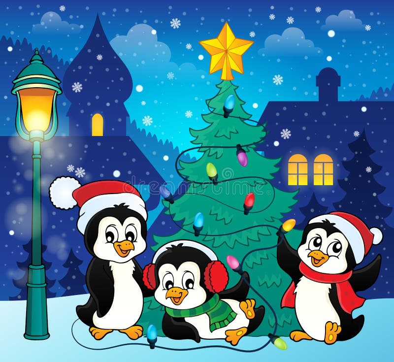 Imagen 5 del árbol de navidad y de los pingüinos libre illustration Imagen 5 del árbol de navidad y de los pingüinos libre illustration