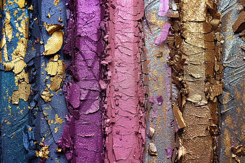 Imagen digital de imagen de cierre de sombra de ojos con colores brillantes stock de ilustración