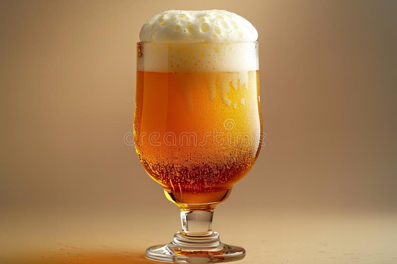 Imagen digital de una taza de cerveza con espuma líquida y turbia ilustración del vector