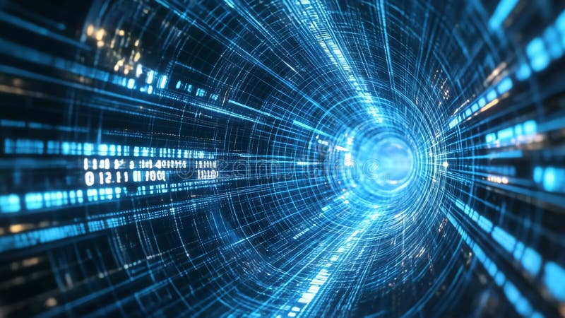 Imagen dinámica: concepto de transferencia de datos de alta velocidad a través de ilustración del vector