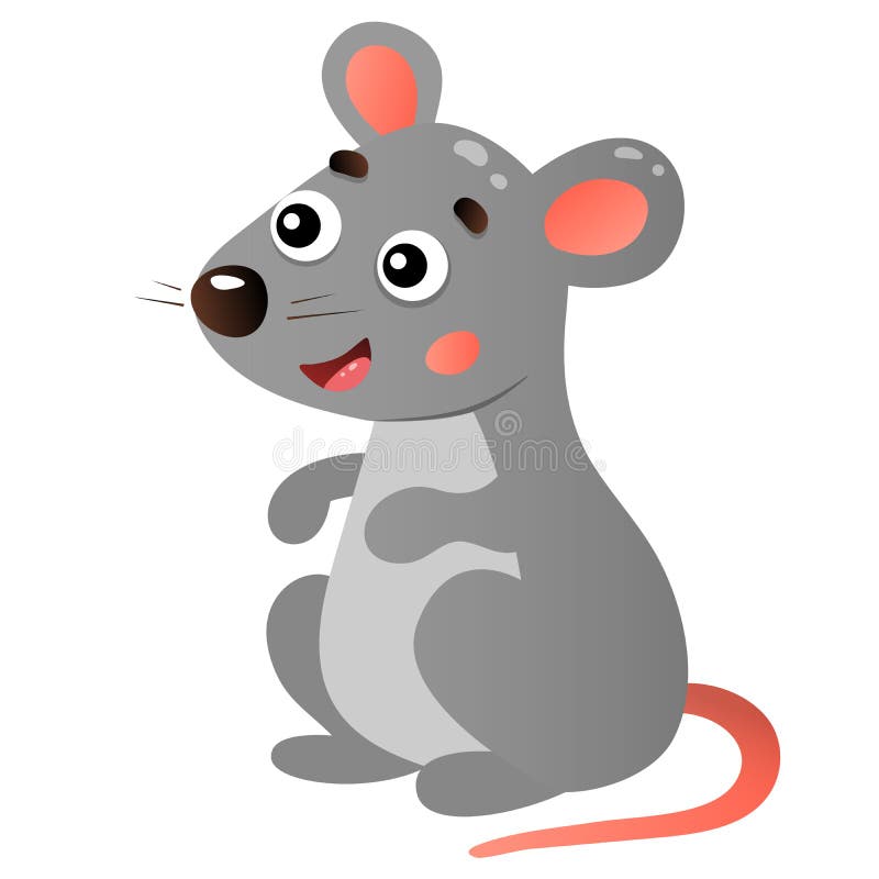 Imagen En Color Del Ratón De Dibujos Animados Sobre Fondo Blanco Animales  Ilustración De Vectores Para Niños Ilustración del Vector - Ilustración de  roedor, agujero: 165304799
