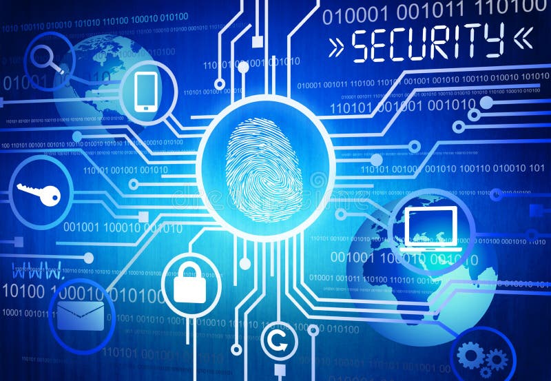 Imagen generada del concepto en línea de la seguridad ilustración del vector