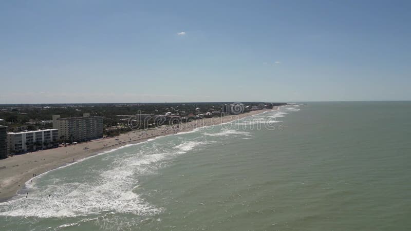 Images aériennes 4K de la plage à Venise en Floride banque de vidéos