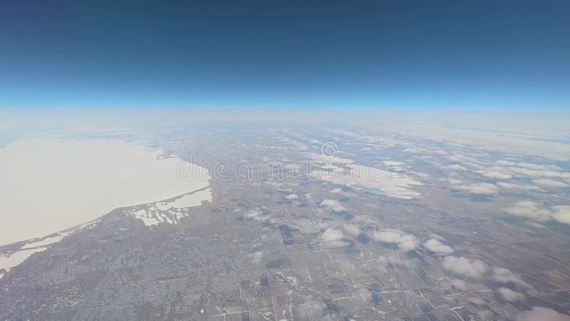 Images aériennes 4K du paysage gelé de la Saskatchewan Canada banque de vidéos