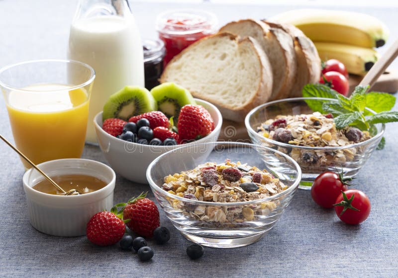 Granola and Fruit Breakfast Image Stock Image Image of diet, fruit