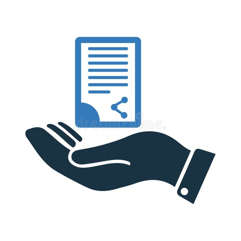 Document handover icon. Use for commercial, print media, web or any type of design projects. Document handover icon. Use for commercial, print media, web or any type of design projects