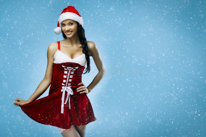 Imagination de fille de Santa photographie stock libre de droits Imagination de fille de Santa photographie stock libre de droits
