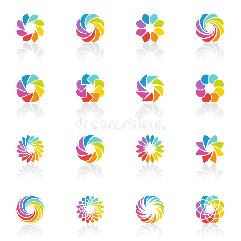 Imaginations spectrales. Positionnement de descripteur de logo de vecteur. illustration stock Imaginations spectrales. Positionnement de descripteur de logo de vecteur. illustration stock