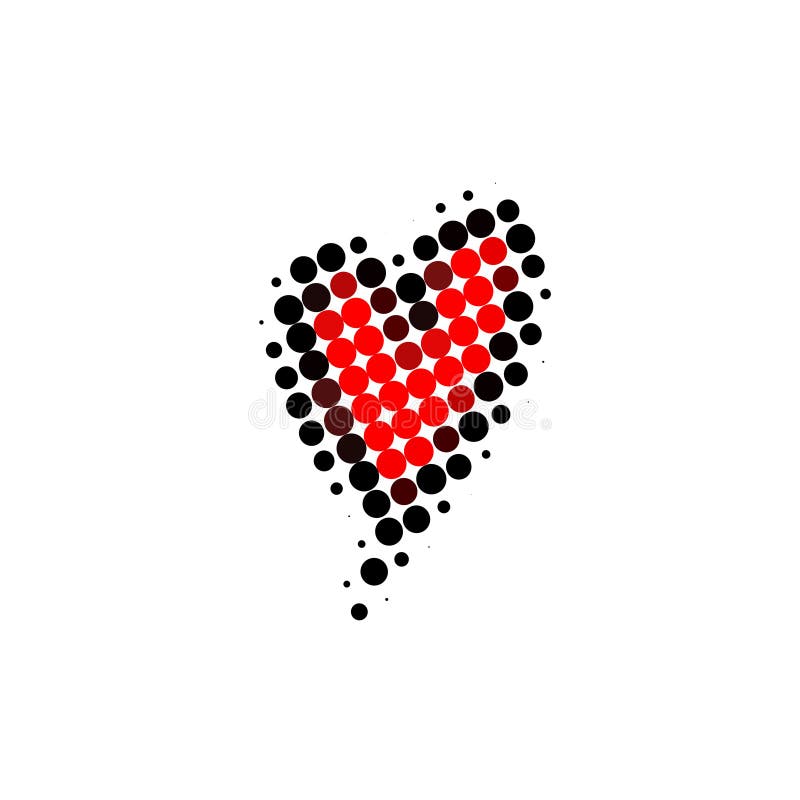 Imaginative flat heart symbol royalty free illustration