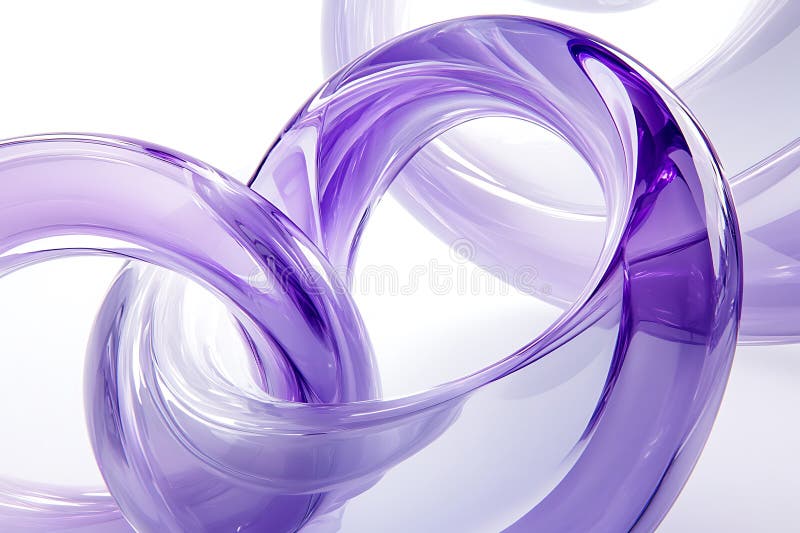 Imagine captivantă a lichidului de liliac abstract se învârte în forme translucide elegante pentru un design modern vector illustration