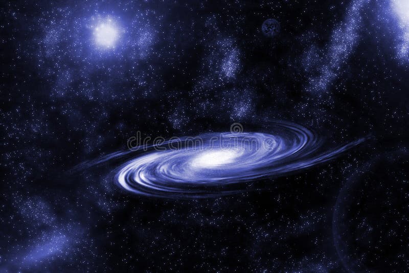 Imagine a galaxiei spirale. galaxie spiralată în spațiu adânc cu fond stelar. fundal abstract generat de calculator. stock illustration