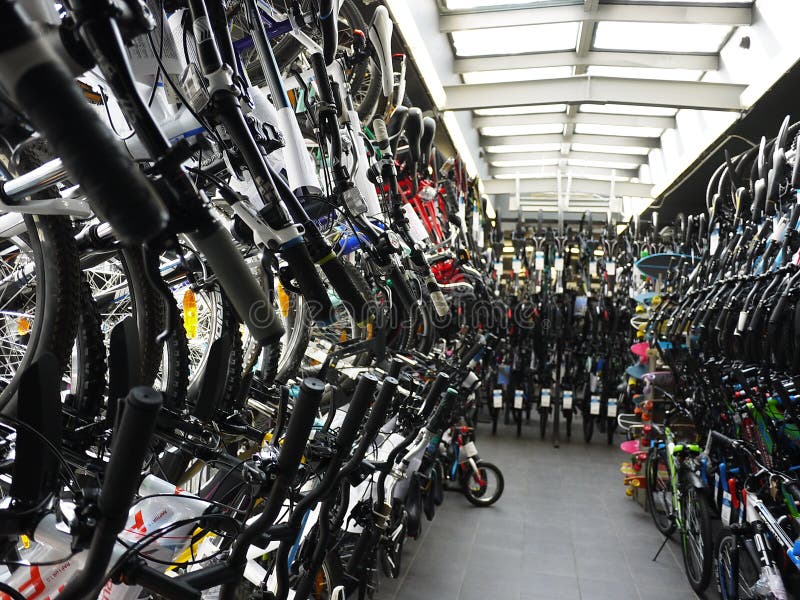 Sports Shop Selling Bicycles and Other Equipment. in this Store You
