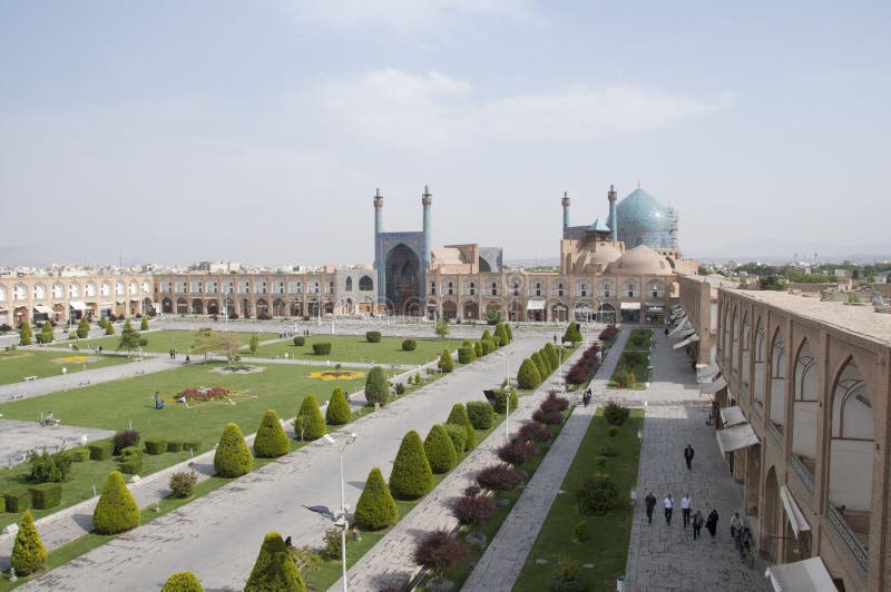 Imam Square with mosques in Isfahan, Iran. Imam Square with mosques in Isfahan, Iran