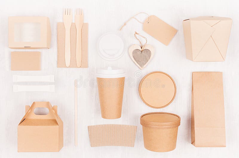 Imballaggio asportabile dell'alimento del modello per il caffè ed il ristorante - cuore, scatole di cartone per caffè, hamburger, immagini stock Imballaggio asportabile dell'alimento del modello per il caffè ed il ristorante - cuore, scatole di cartone per caffè, hamburger, immagini stock