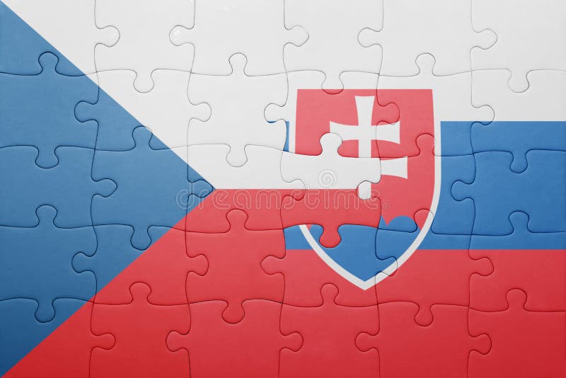 Imbarazzi con la bandiera nazionale della Slovacchia e della repubblica Ceca