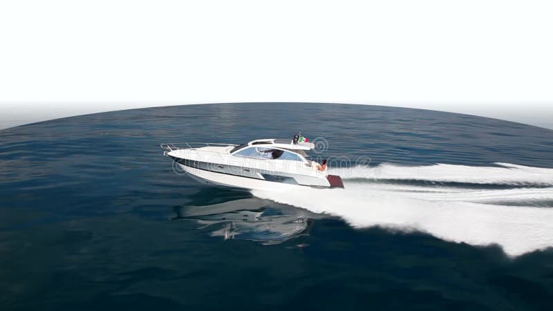 Imbarcazione a motore, migliore yacht italiano Siluetta dell'uomo Cowering di affari