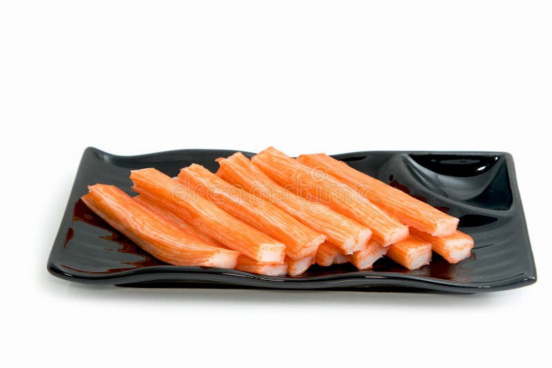Imitation Crab Stick in Plate Stock Photo Image of japan, protein