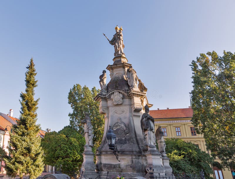 Immaculata sculpture in Presov, Slovakia.