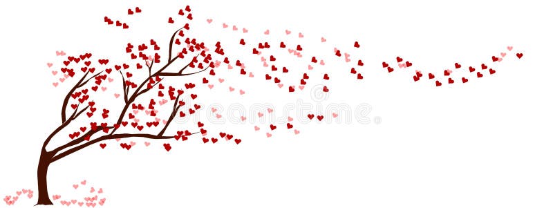 Immagine astratta di sfondo bianco isolato. depilatore. albero dell'amore. concetto di giorno di San Valentino illustrazione di stock