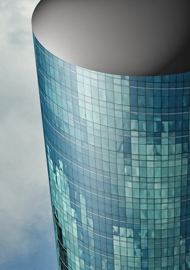 Immagine astratta di un edificio per uffici di vetro royalty illustrazione gratis