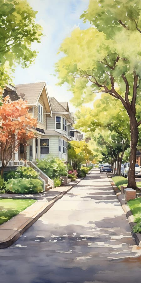 Immagine a colori iper-realistica dell'acquerello di una groviera sunnyvale illustrazione di stock
