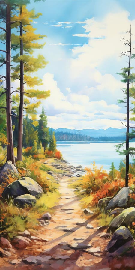 Immagine a colori iper-realistici della scena di una traccia sierica su lastra royalty illustrazione gratis