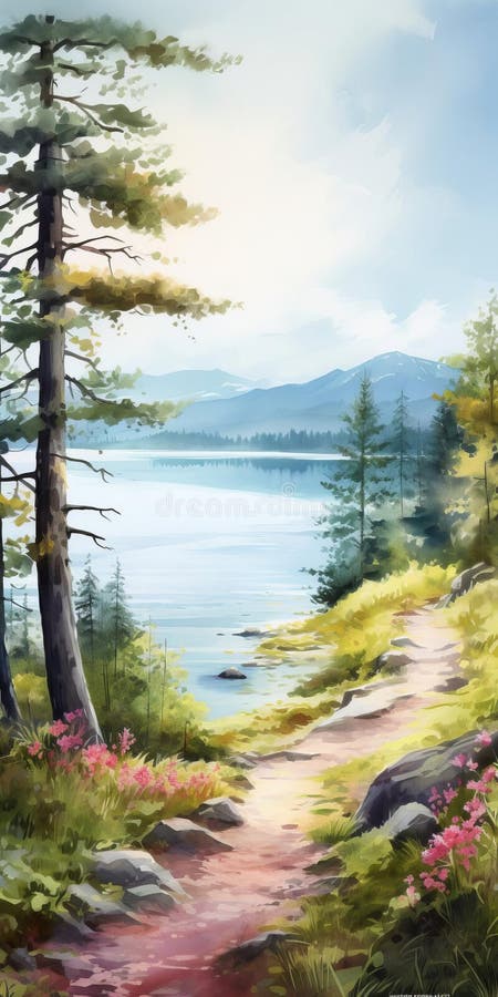 Immagine a colori iper-realistici della scena di una traccia sierica su lastra royalty illustrazione gratis