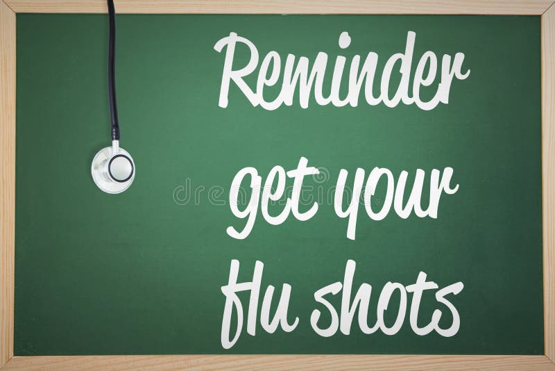 Immagine composita del ricordo dell'iniezione antinfluenzale