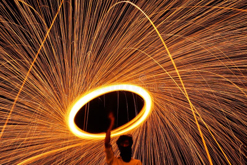 Immagine del materiale di illuminazione della lana di acciaio fotografie stock libere da diritti
