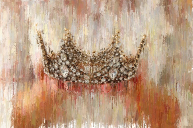 immagine dell'estratto di stile della pittura a olio di signora con la corona bianca dell'oro della tenuta del vestito periodo me fotografie stock immagine dell'estratto di stile della pittura a olio di signora con la corona bianca dell'oro della tenuta del vestito periodo me fotografie stock