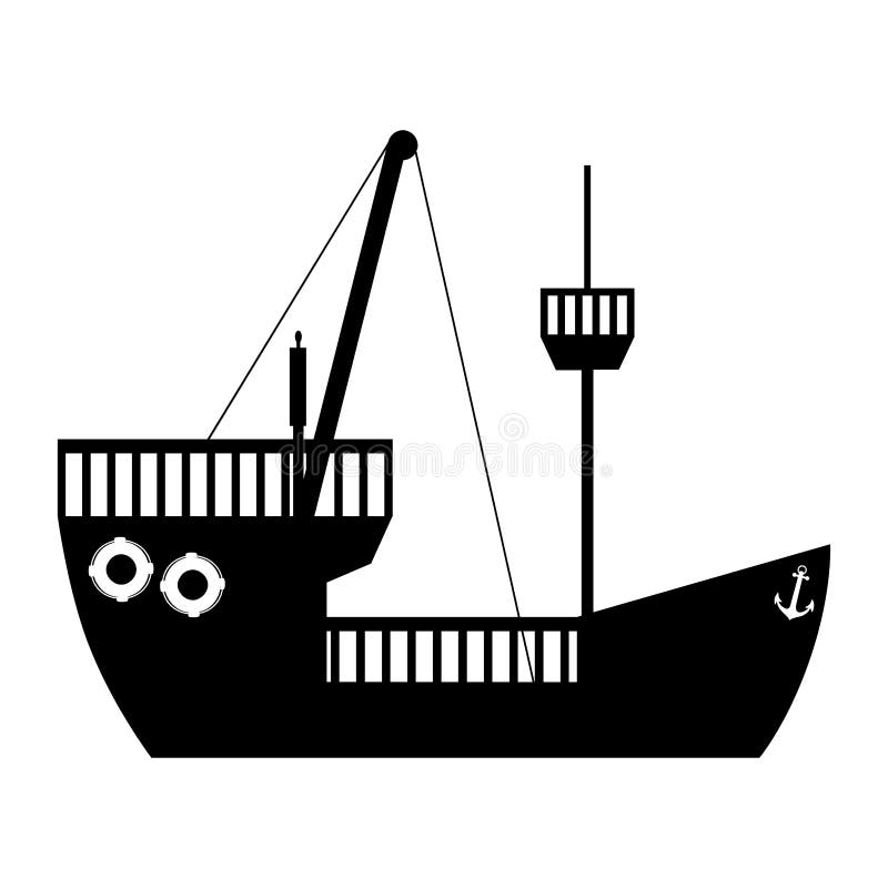 Immagine dell'icona del pittogramma della nave o della barca illustrazione di stock Immagine dell'icona del pittogramma della nave o della barca illustrazione di stock