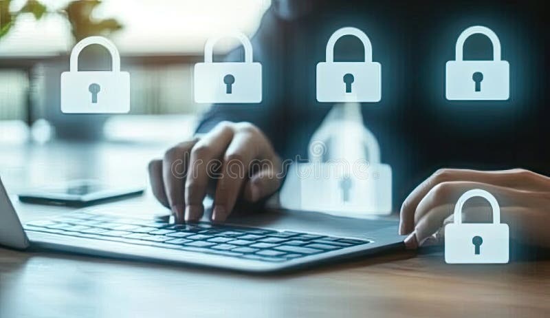 Immagine di cibersicurezza generata AIG royalty illustrazione gratis