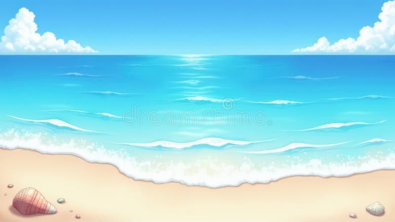 Immagine di paesaggio di tranquille Beach illustrazione di stock