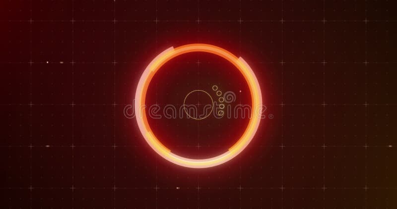 Immagine di scansione e centrifuga con riflesso sullo sfondo della griglia illustrazione vettoriale