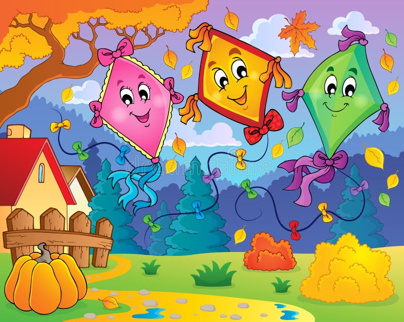 Immagine del tema aquiloni 9 illustrazione di stock