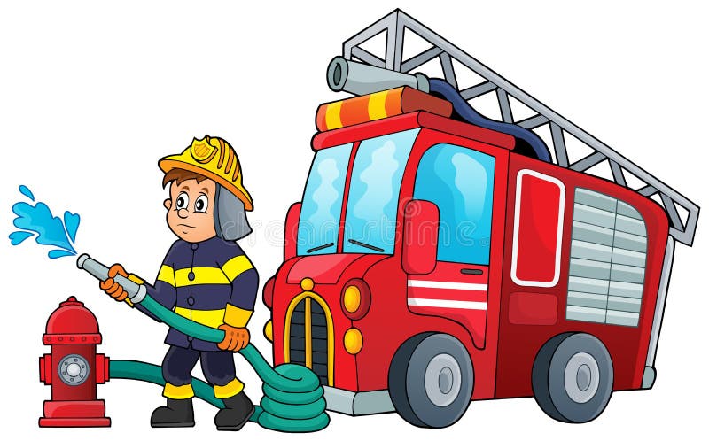 Immagine 3 di tema del pompiere illustrazione di stock Immagine 3 di tema del pompiere illustrazione di stock