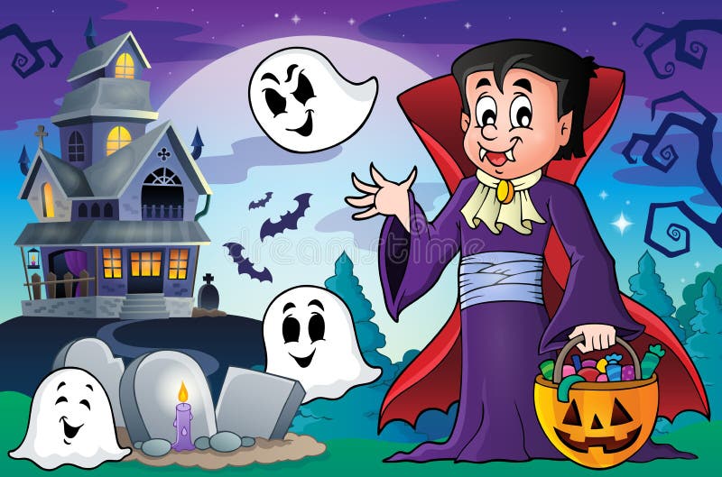 Immagine 5 di tema del vampiro di Halloween royalty illustrazione gratis Immagine 5 di tema del vampiro di Halloween royalty illustrazione gratis