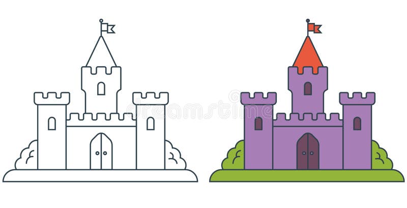Immagine di un castello medievale illustrazione vettoriale Immagine di un castello medievale illustrazione vettoriale