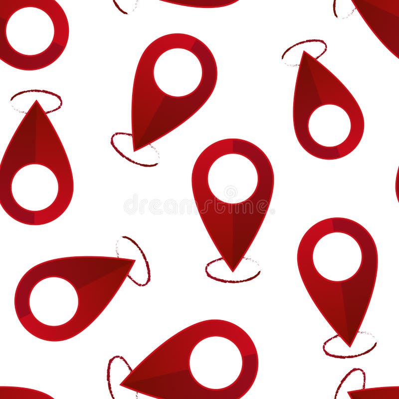 Immagine di vettore che posiziona sulla mappa Segni l'icona Modello senza cuciture dell'icona di posizione del perno rosso di goc royalty illustrazione gratis Immagine di vettore che posiziona sulla mappa Segni l'icona Modello senza cuciture dell'icona di posizione del perno rosso di goc royalty illustrazione gratis