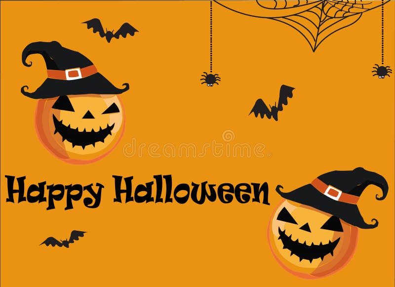 Immagine di vettore della cartolina d'auguri del partito di Halloween royalty illustrazione gratis Immagine di vettore della cartolina d'auguri del partito di Halloween royalty illustrazione gratis