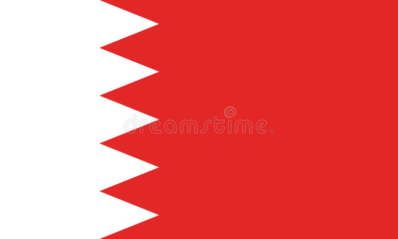 Immagine di vettore per la bandiera del Bahrain Sulla base del funzionario e della bandiera del Bahrein esatta illustrazione vettoriale Immagine di vettore per la bandiera del Bahrain Sulla base del funzionario e della bandiera del Bahrein esatta illustrazione vettoriale
