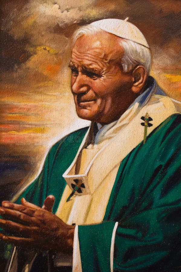 Immagine Di Papa Giovanni Paolo Ii Immagine Dipinta Di Papa Giovanni Paolo II Immagine Editoriale