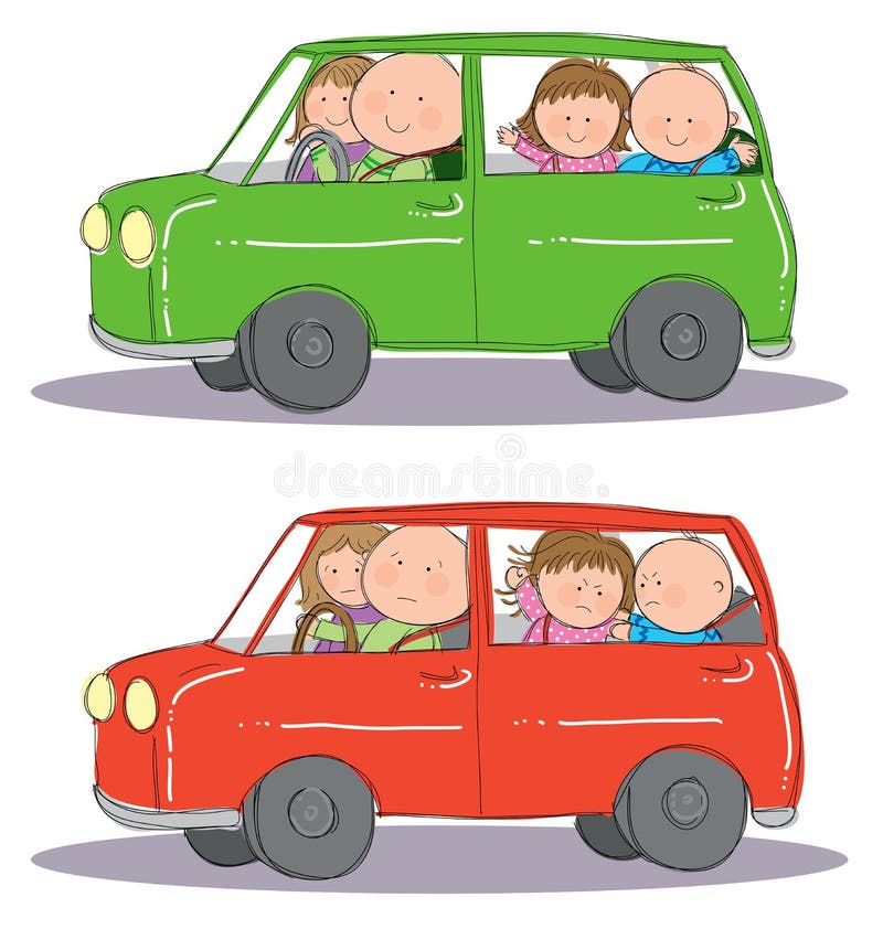 Viaggio dell'automobile di famiglia