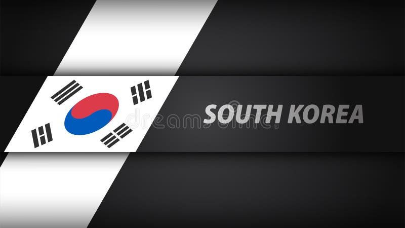 Immagine e etichetta di sfondo del bordo sud-corea illustrazione di stock